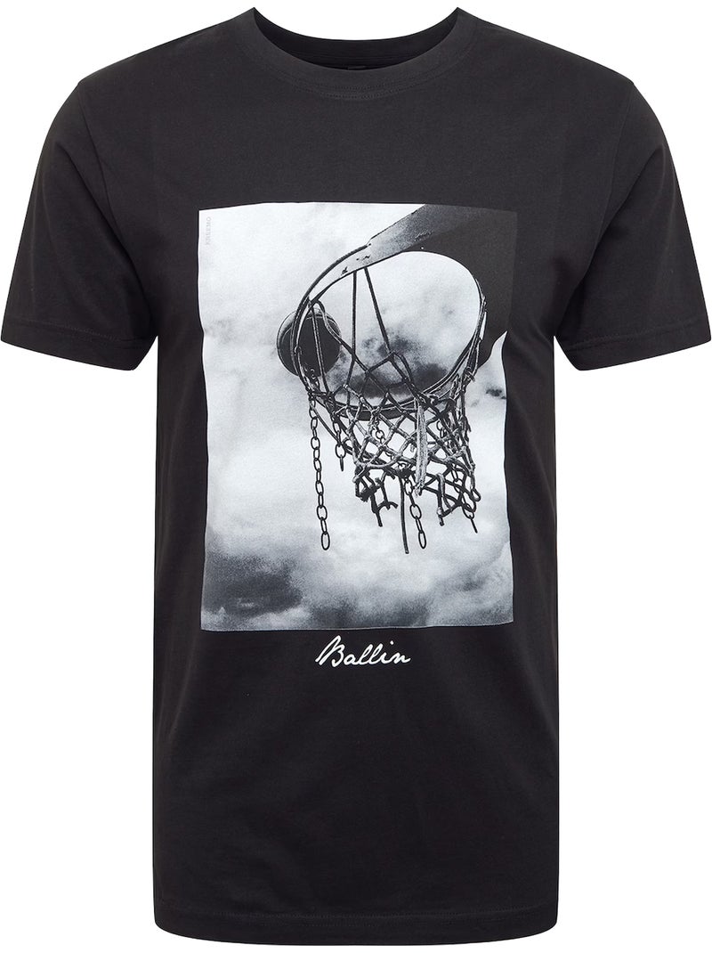 Camiseta ballin 2.0 para hombre - mister tee Negro - Kiabi