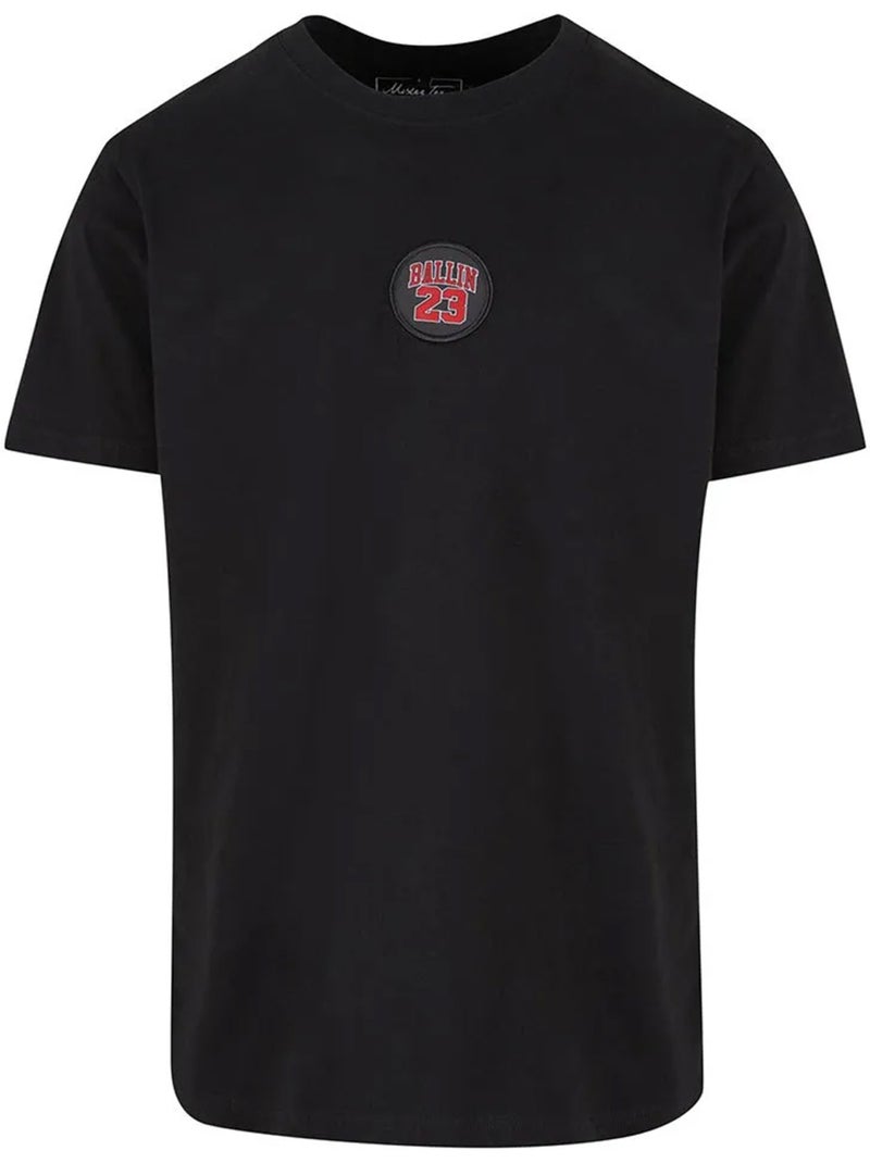 Camiseta ballin 23 diseño parche para hombre - mister tee Negro - Kiabi