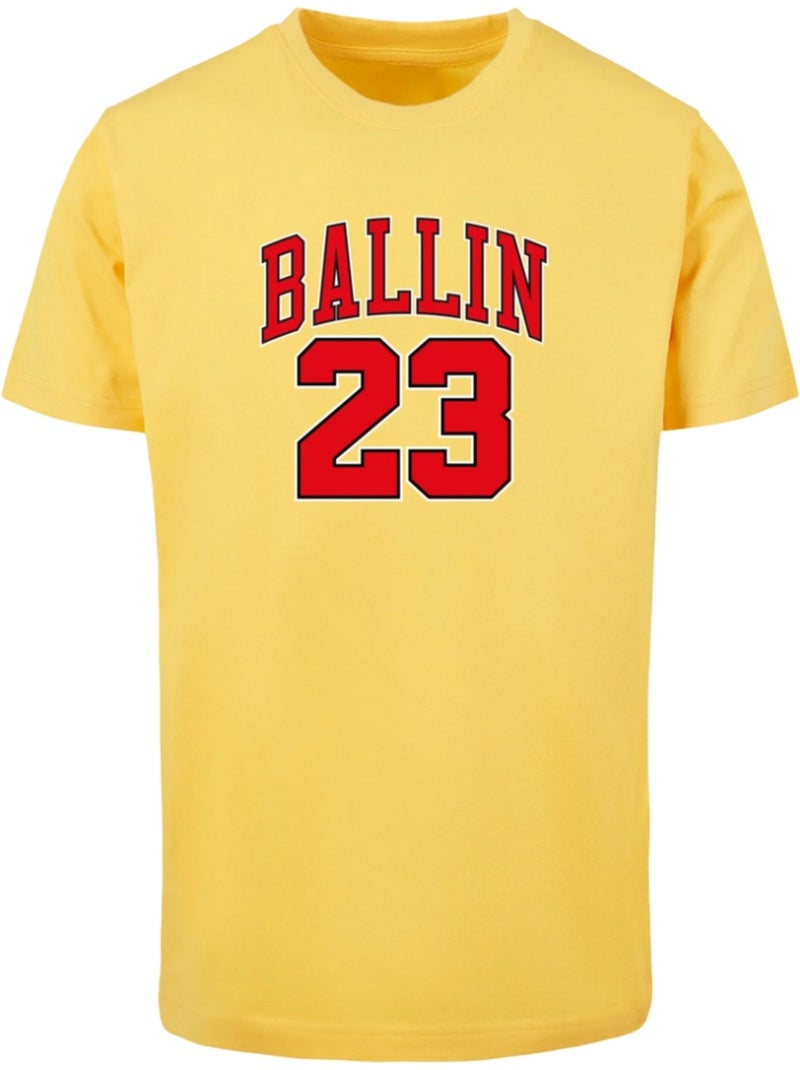 Camiseta ballin 23 para hombre - mister tee Amarillo - Kiabi