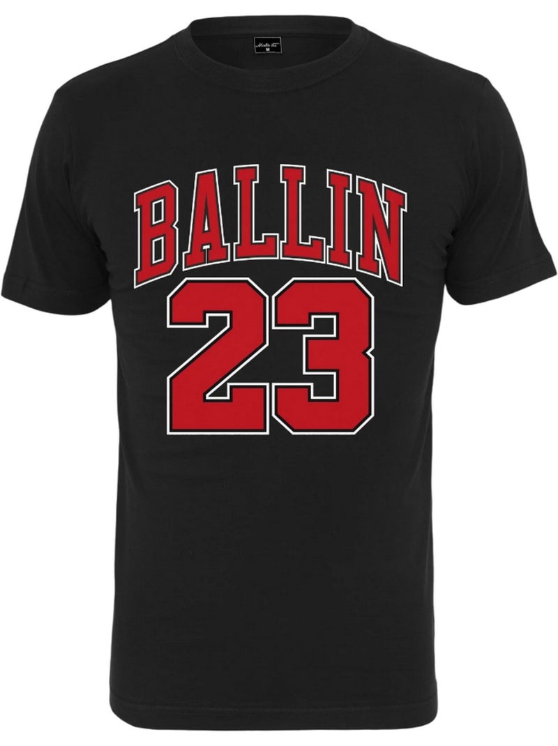 Camiseta ballin 23 para hombre - mister tee Negro - Kiabi