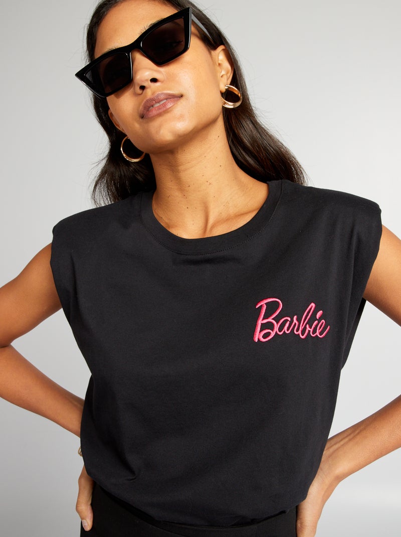 Camiseta 'Barbie' con hombreras negro - Kiabi