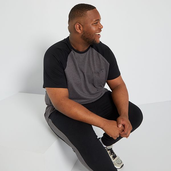 Camiseta baseball de punto Tallas grandes hombre - GRIS - Kiabi - 10,00€