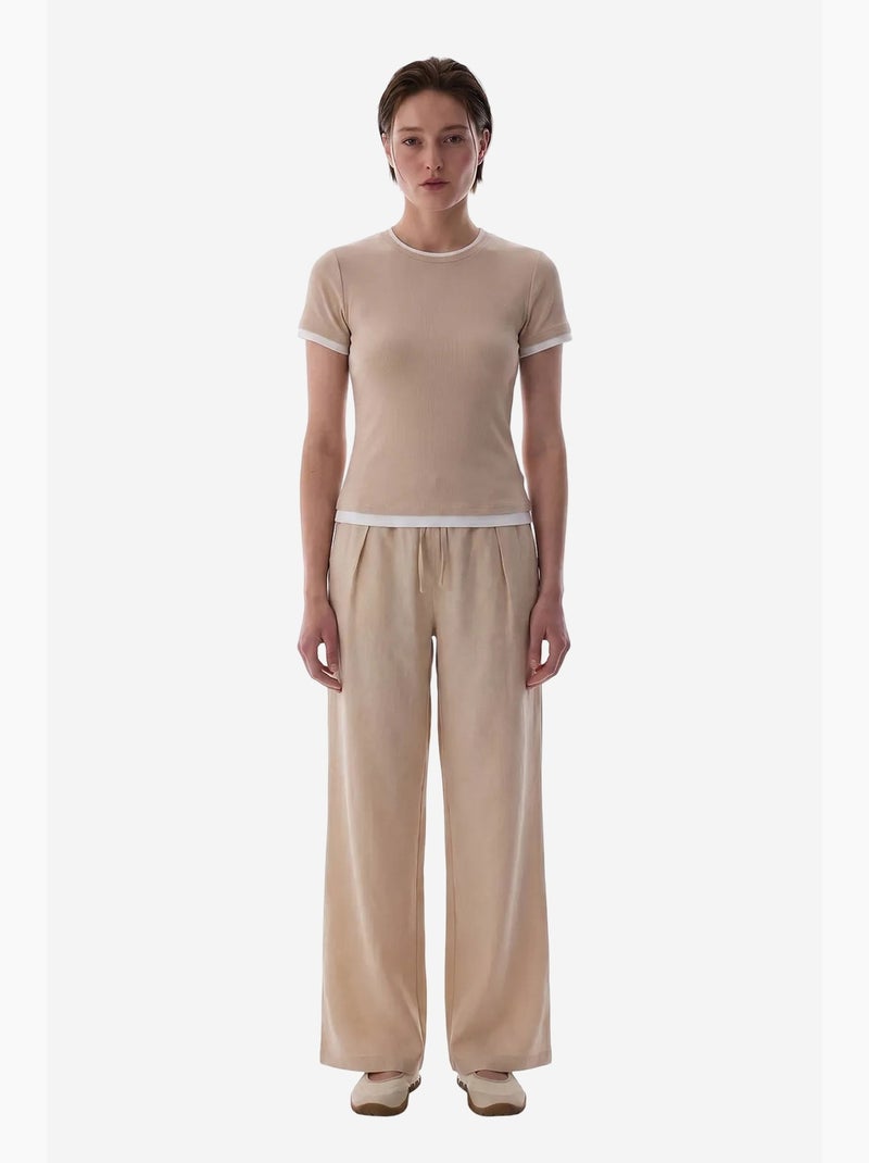 Camiseta basic layer de mujer penti Beige arcilla - Kiabi