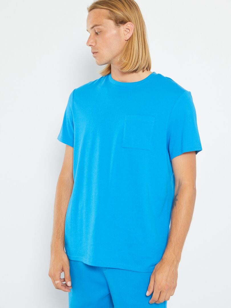 Camiseta básica azul - Kiabi