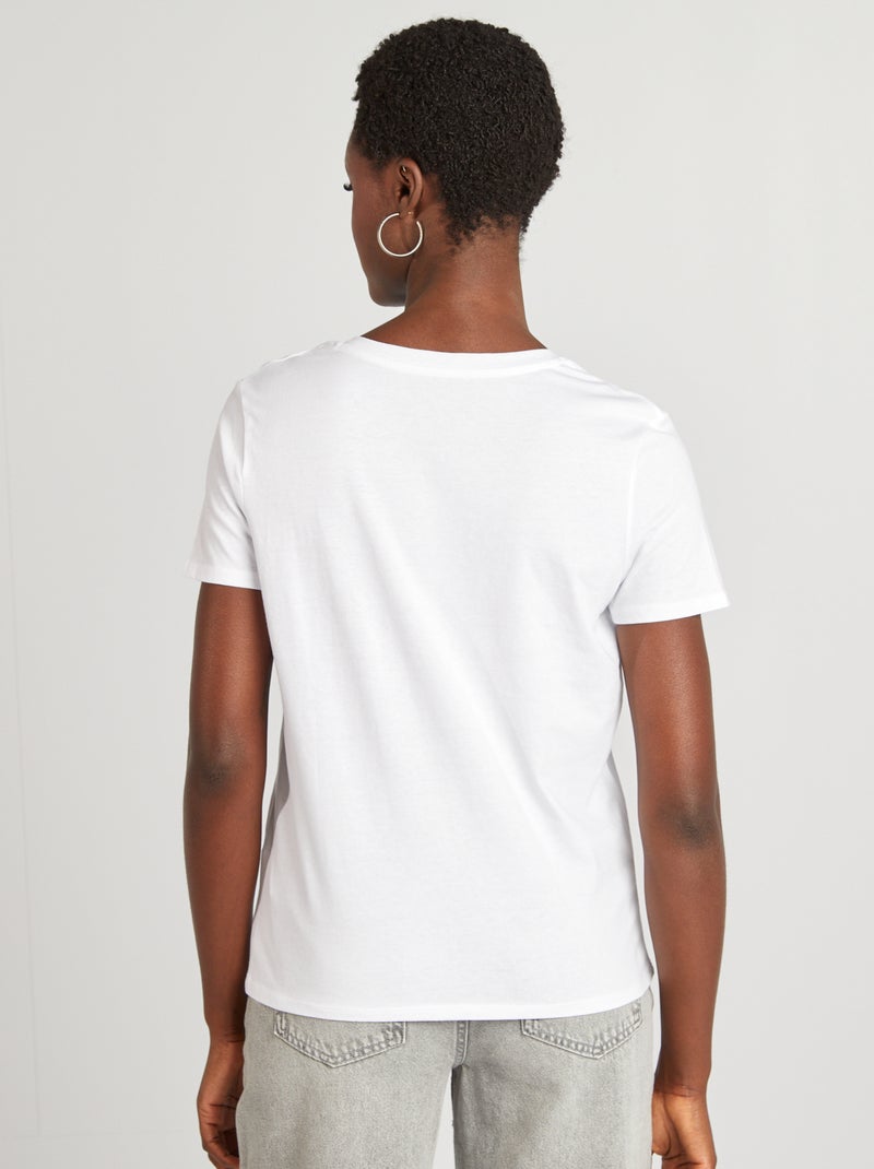 Camiseta básica BLANCO - Kiabi