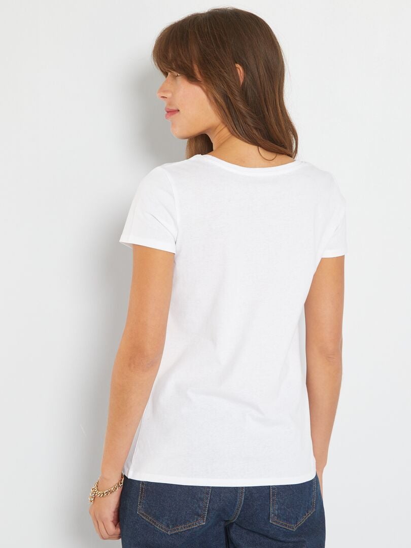 Querido Burlas Montaña Camiseta básica - Blanco - Kiabi - 3.00€