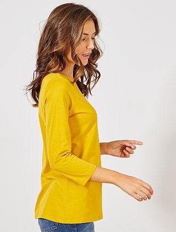 Camiseta básica con escote barco - Kiabi