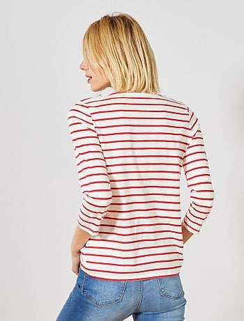 Camiseta básica con escote barco - Kiabi