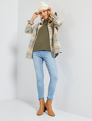 Camiseta básica con escote barco - Kiabi