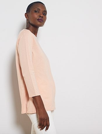 Camiseta básica con escote barco - Kiabi