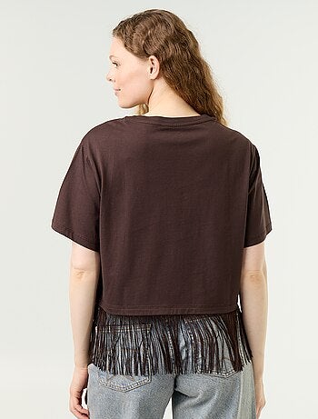 Camiseta básica con flecos