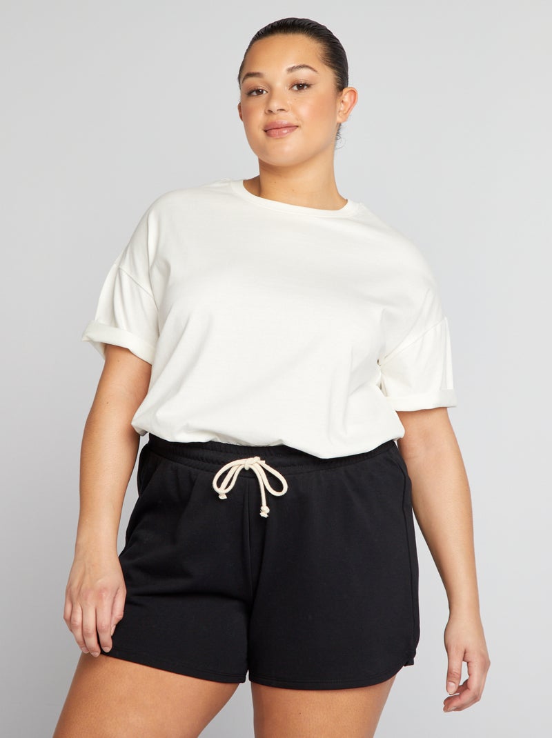 Camiseta básica con manga caída - Tough Cotton¿ BLANCO - Kiabi