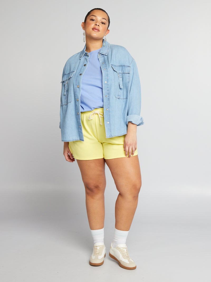 Camiseta básica con manga caída - Tough Cotton¿ PURPURA - Kiabi