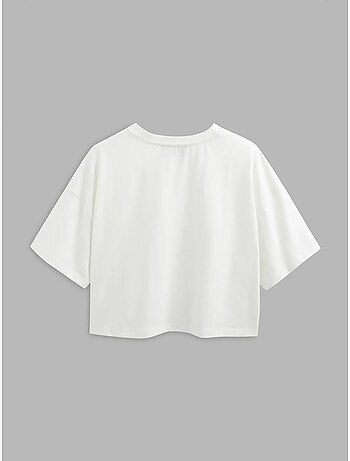 Camiseta básica corta con cuello redondo hiccup