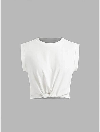 Camiseta básica corta con cuello redondo hiccup