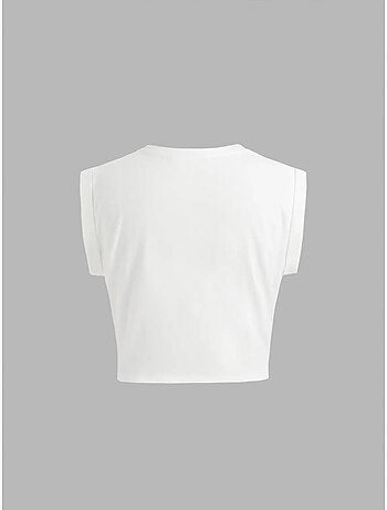 Camiseta básica corta con cuello redondo hiccup