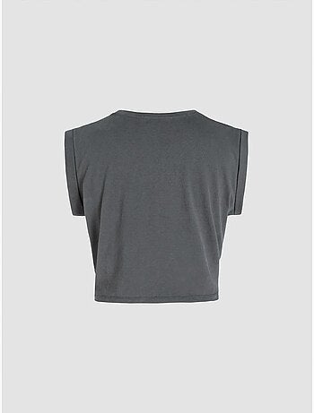 Camiseta básica corta con cuello redondo hiccup