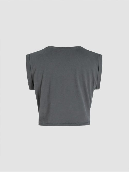 Camiseta básica corta con cuello redondo hiccup - Kiabi
