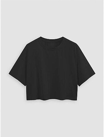 Camiseta básica corta con cuello redondo hiccup