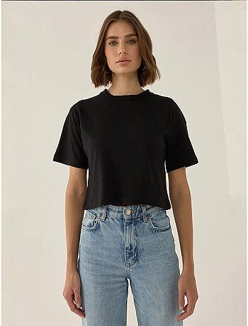 Camiseta básica corta con cuello redondo hiccup