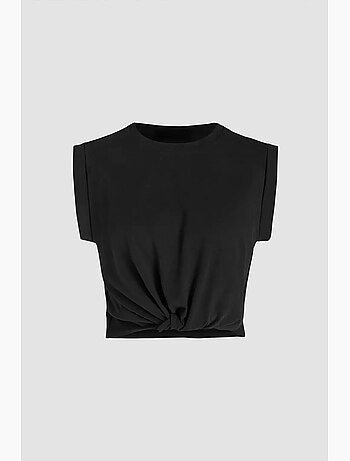 Camiseta básica corta con cuello redondo hiccup
