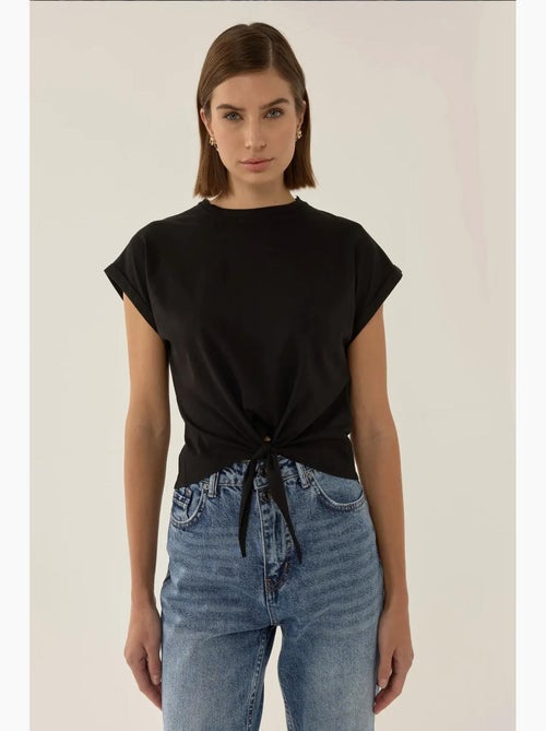Camiseta básica corta con cuello redondo hiccup - Kiabi