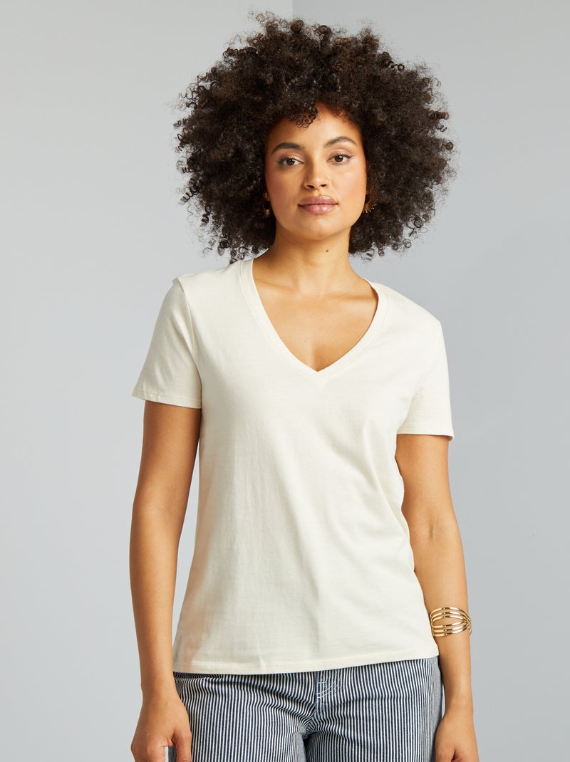 Camiseta básica Crudo - Kiabi