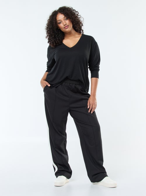 Camiseta básica cuello en V y manga 3/4 - Kiabi