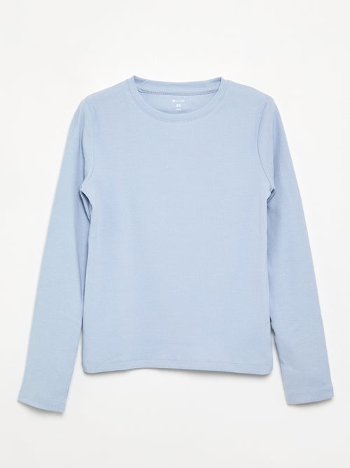 Camiseta básica de canalé - Kiabi Camiseta básica de canalé - Kiabi