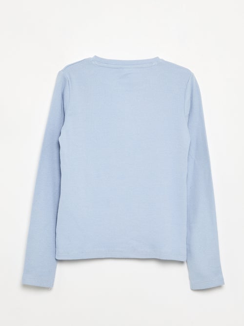 Camiseta básica de canalé - Kiabi Camiseta básica de canalé - Kiabi