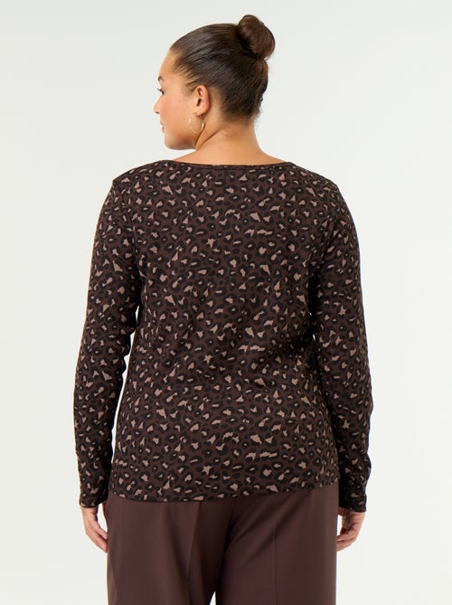 Camiseta básica de canalé - Kiabi Camiseta básica de canalé - Kiabi