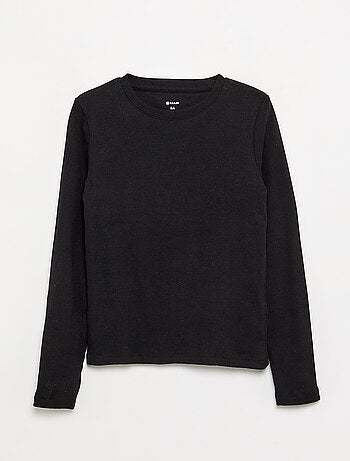 Camiseta básica de canalé