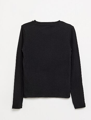 Camiseta básica de canalé