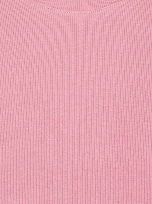 Camiseta básica de canalé - Kiabi