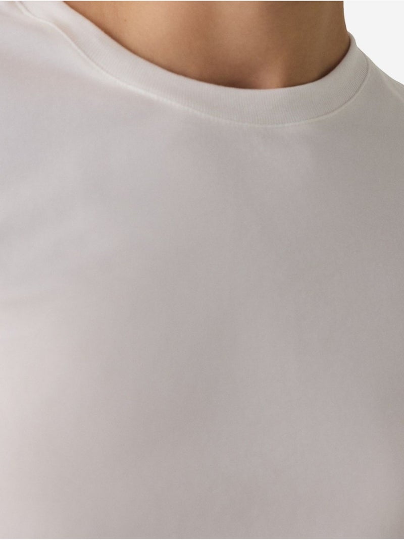 Camiseta básica de corte regular penti Blanco - Kiabi