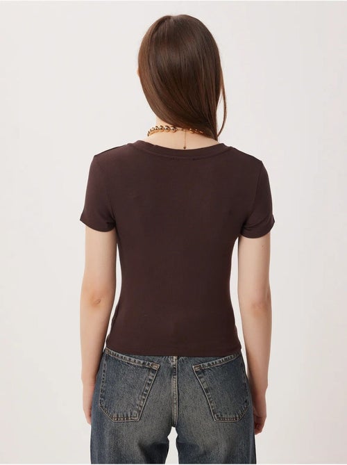 Camiseta básica de cuello en v slim fit istanbul - Kiabi