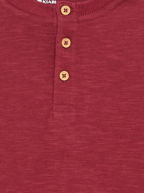 Camiseta básica de cuello tunecino - Kiabi Camiseta básica de cuello tunecino - Kiabi