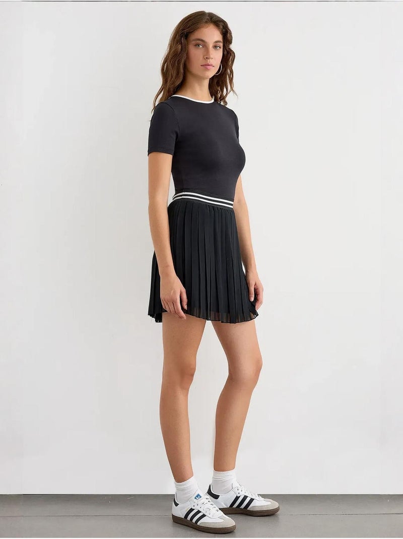 Camiseta básica de jersey con espalda abierta hiccup Negro - Kiabi
