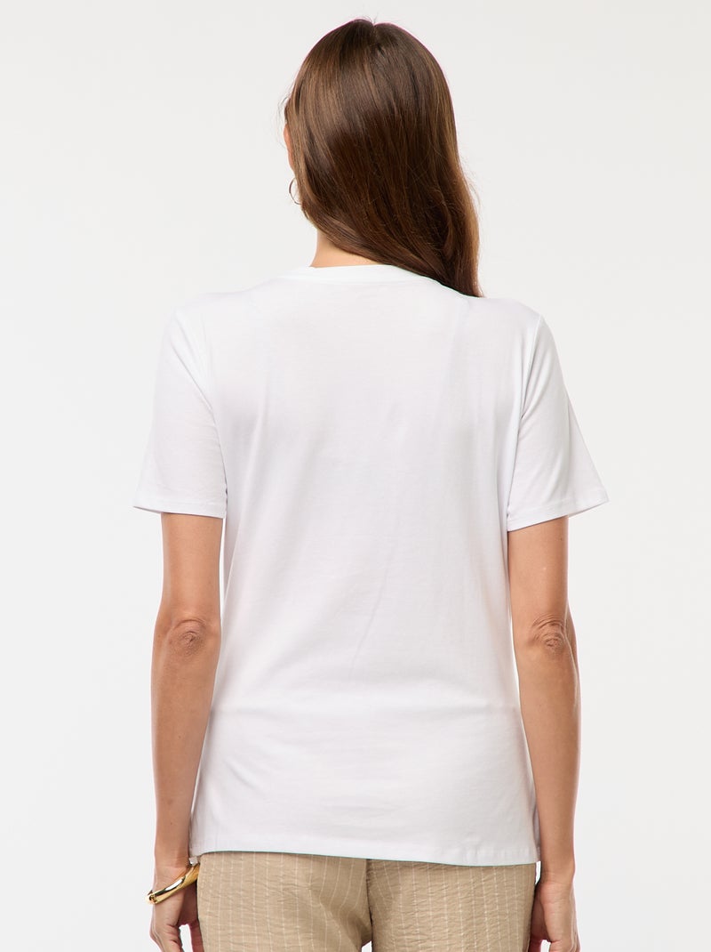 Camiseta básica de lactancia Blanco - Kiabi