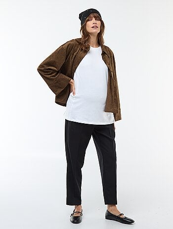 Camiseta básica de lactancia de manga corta