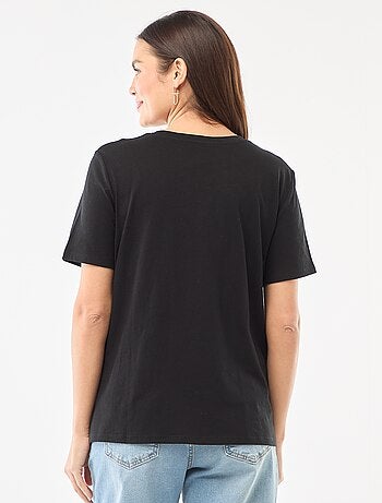 Camiseta básica de lactancia de manga corta