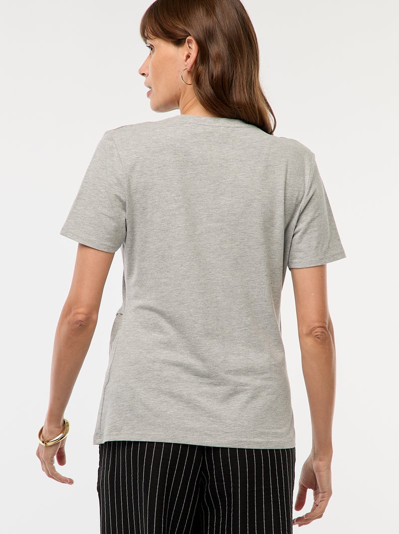 Camiseta básica de lactancia Gris - Kiabi