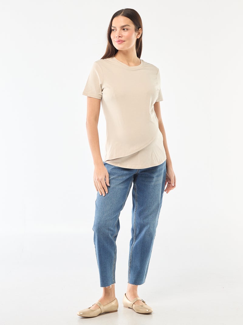 Camiseta básica de lactancia Gris - Kiabi