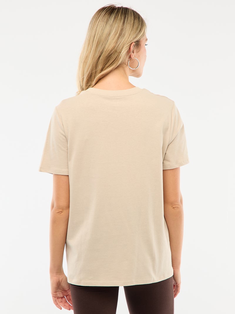 Camiseta básica de lactancia manga corta Gris - Kiabi