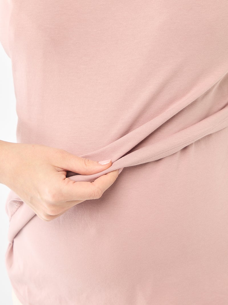 Camiseta básica de lactancia Rosa - Kiabi