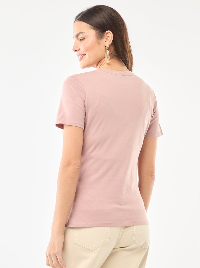 Camiseta básica de lactancia Rosa - Kiabi