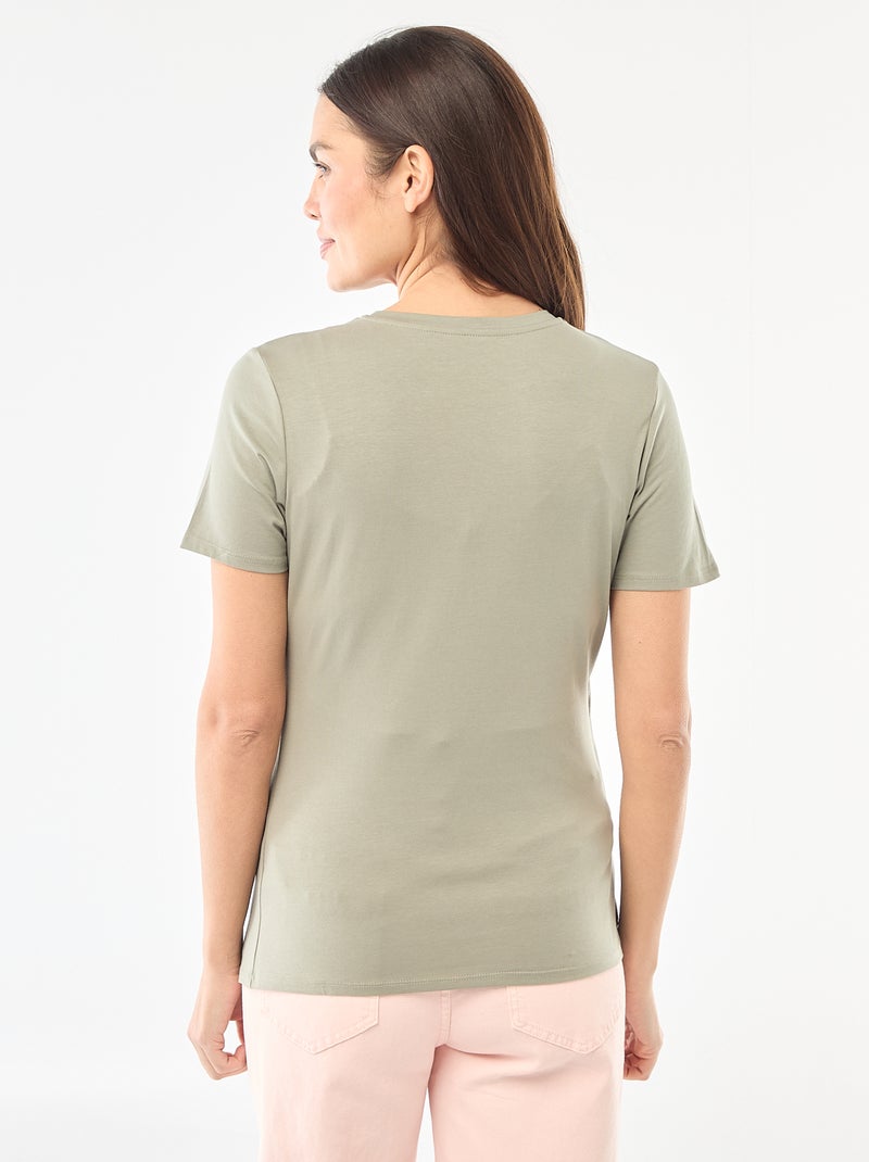 Camiseta básica de lactancia Verde - Kiabi