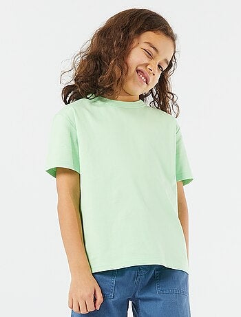 Camiseta básica de manga corta con cuello redondo