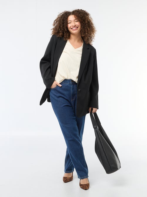 Camiseta básica de manga corta y cuello en pico - Kiabi