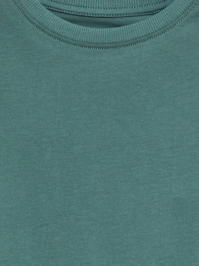 Camiseta básica de manga larga Verde - Kiabi